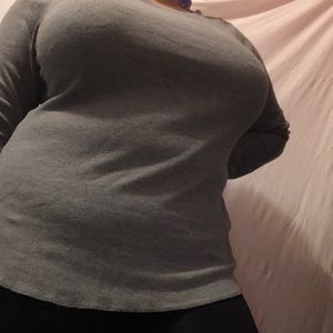 Old navy grey thermal long sleeve top